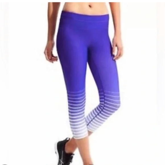 Athleta Denim - Athleta Vibrant Blue and Striped Jeggings